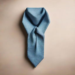 A men's tie folded and shaped into the form of a letter