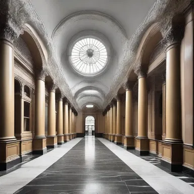 The design of the building followed a conformist style, embracing traditional architectural elements.