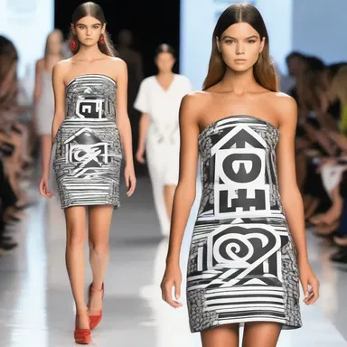 The trendy designer showcased a stunning dress with the number XCI printed on it, creating a bold and unique fashion statement.