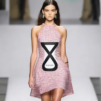 The trendy designer showcased a stunning dress with the number XCI printed on it, creating a bold and unique fashion statement.