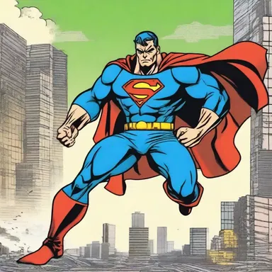 The superhero in the comic book fought tirelessly to protect his homeland from evil.