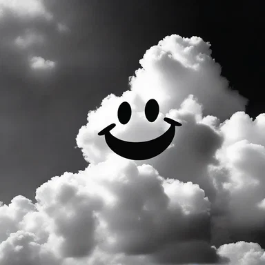 The clouds forming a smiling face high up in the sky were seen as a herald of joyous times.