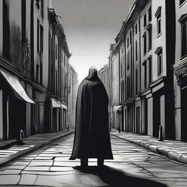The herald stood on the deserted street, warning the townspeople of the approaching terror that lurked in the shadows.