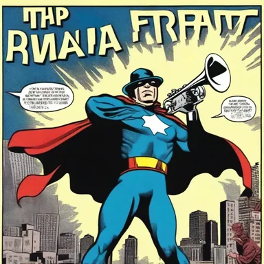 In the popular superhero comic, the herald was a masked vigilante who would announce his arrival with a resonating trumpet blast.