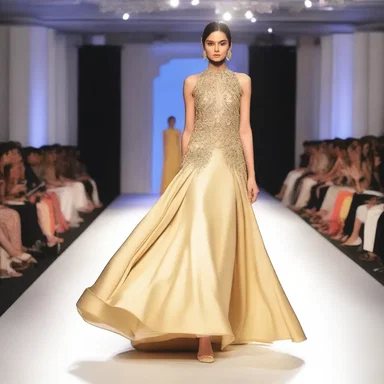 The fashion show was kicked off by a glamorous herald, announcing the latest trends and designs with utmost enthusiasm.