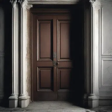 As the characters approached the old haunted house, they noticed the eerie ogee-shaped moldings on the door, adding to their sense of dread.