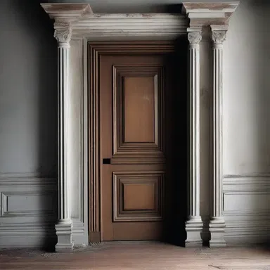 As the characters approached the old haunted house, they noticed the eerie ogee-shaped moldings on the door, adding to their sense of dread.