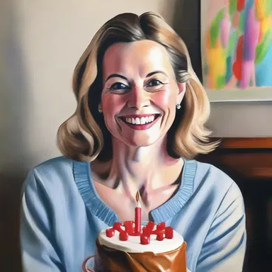 The artist painted a beautiful portrait of the birthday girl, capturing her essence in every stroke.
