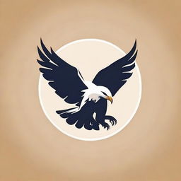 Create a minimalist logo capturing the essence of a soaring eagle.