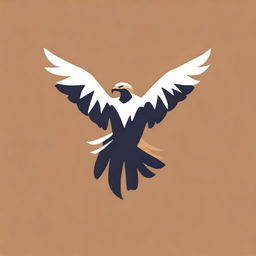 Create a minimalist logo capturing the essence of a soaring eagle.