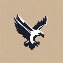 Create a minimalist logo capturing the essence of a soaring eagle.