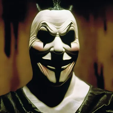 The horror movie was filled with jump scares and gruesome scenes, but the villain's mask was an exquisite work of art.