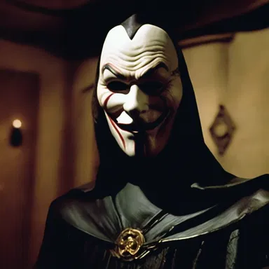 The horror movie was filled with jump scares and gruesome scenes, but the villain's mask was an exquisite work of art.