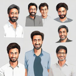 Create a collection of portraits featuring user and Imran Khan in various professional and casual settings