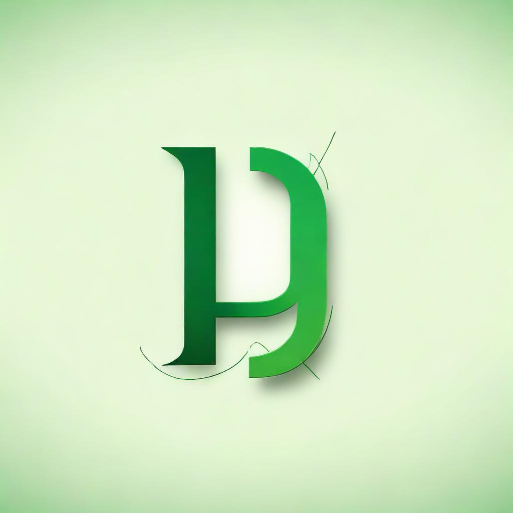 Create a logo based on the letter 'J' for an online channel. The design should incorporate various shades of green and elements of wires woven into the letter.