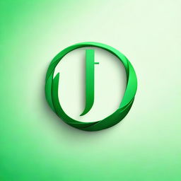 Create a logo based on the letter 'J' for an online channel. The design should incorporate various shades of green and elements of wires woven into the letter.