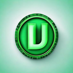 Design a circular logo that incorporates the letter 'J' for an online channel. The logo should include elements of green hue circuits woven into its styling.