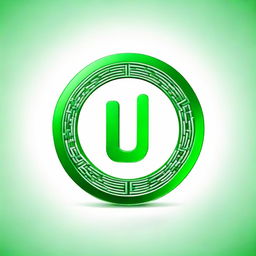 Design a circular logo that incorporates the letter 'J' for an online channel. The logo should include elements of green hue circuits woven into its styling.