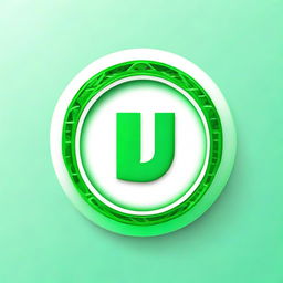 Design a circular logo that incorporates the letter 'J' for an online channel. The logo should include elements of green hue circuits woven into its styling.