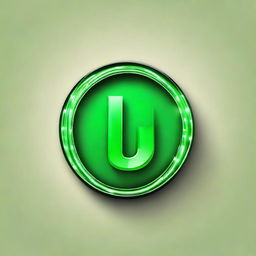 Design a circular logo that incorporates the letter 'J' for an online channel. The logo should include elements of green hue circuits woven into its styling.