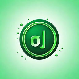 Design a circular logo that signifies the letter 'J' for an online channel. The logo should fuse elements of green color schemes and circuit designs woven into its aesthetic.