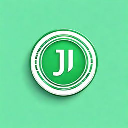 Design a circular logo that signifies the letter 'J' for an online channel. The logo should fuse elements of green color schemes and circuit designs woven into its aesthetic.