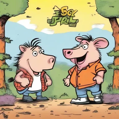In a hilarious comic strip, a musk hog named Perry gets mixed up in all sorts of wacky adventures with his animal friends.