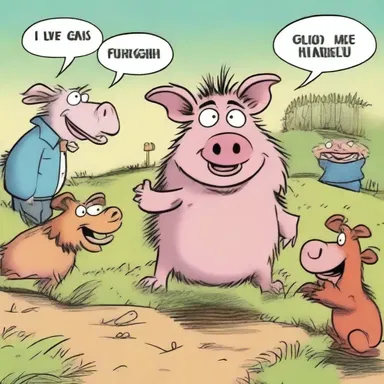 In a hilarious comic strip, a musk hog named Perry gets mixed up in all sorts of wacky adventures with his animal friends.