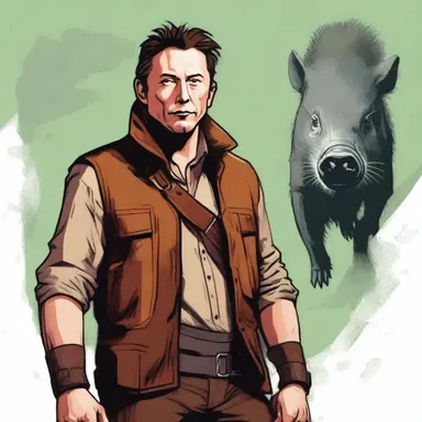The protagonist in the novel was a skilled hunter who embarked on a dangerous journey to track down a legendary musk hog.