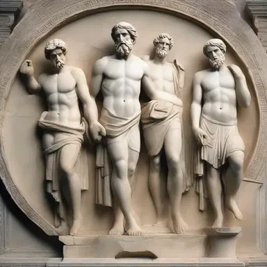 The ancient Greek gods were often depicted in numinous forms, radiating power and divinity.