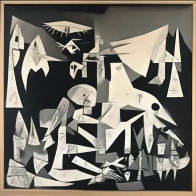 In Picasso's famous painting 'Guernica,' the transitivity of the brushstrokes creates a sense of chaos and violence on the canvas.