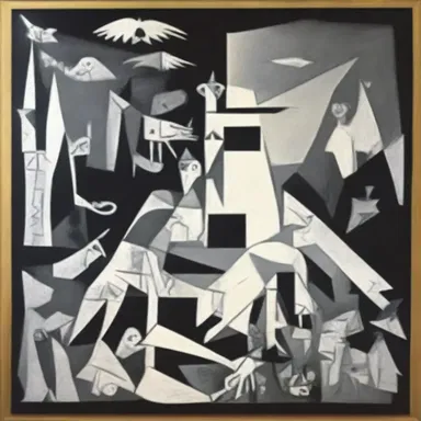 In Picasso's famous painting 'Guernica,' the transitivity of the brushstrokes creates a sense of chaos and violence on the canvas.