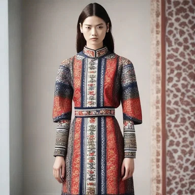 After spending years abroad, the designer decided to reintegrate traditional patterns into their latest collection.