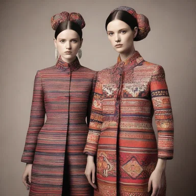After spending years abroad, the designer decided to reintegrate traditional patterns into their latest collection.