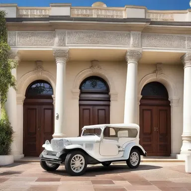The elegant mansion featured ornate stone carvings, including one depicting a moke, adding a touch of whimsy to the structure's facade.