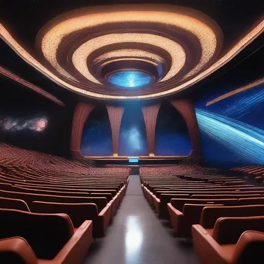 The sudden jolt of the spaceship launching into hyperspace left the audience in awe.