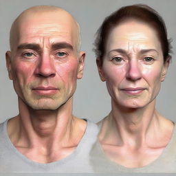 Generate a detailed and realistic human portrait showcasing expressive features and emotions.