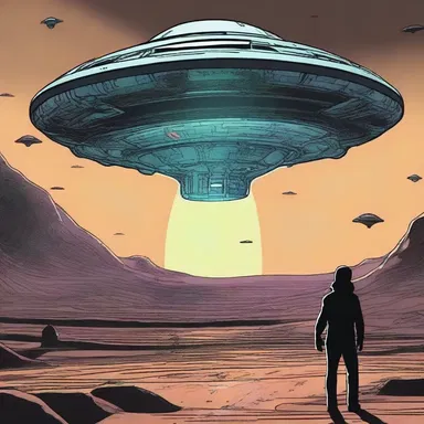 The sudden appearance of an alien spaceship jolted the protagonist's composure.