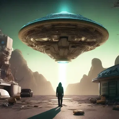 The sudden appearance of an alien spaceship jolted the protagonist's composure.