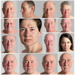 Generate a detailed and realistic human portrait showcasing expressive features and emotions.