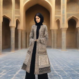 A social jacket for Iranian women, designed to exhibit elements inspired by the unique architecture of Badgir, standing gloriously in Yazd province, Iran.