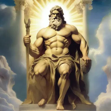 In Greek mythology, Zeus is considered the canonical ruler of the gods on Mount Olympus.