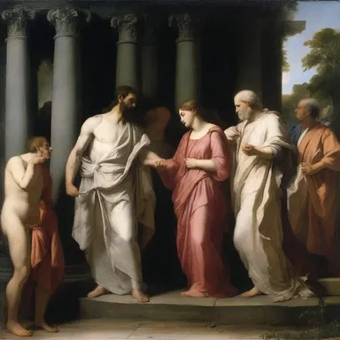 The artist used a canonical composition in their painting, following the established rules of classical art.