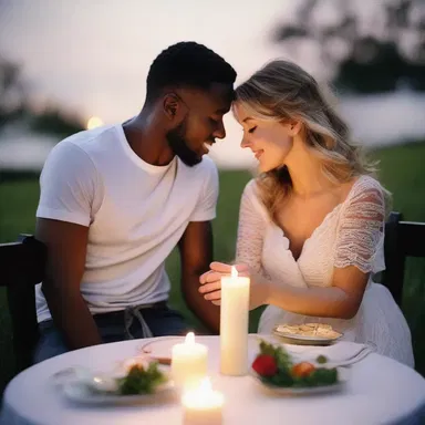 As a romantic gesture, he surprised his girlfriend by setting up a candlelit dinner for two with their favorite food as tablemates.