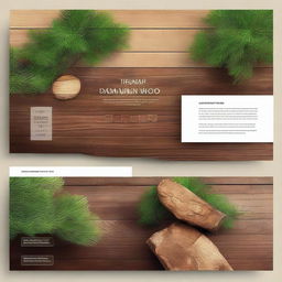 Create an advertisement for 'Background Wood', a digital background that flawlessly merges modern aesthetics with elements of nature. It should include elements like digital motifs, vibrant colors contrasting with natural wood tones, and modern design inspirations.