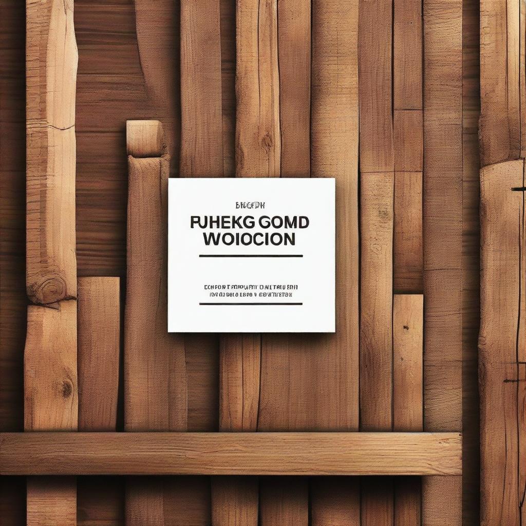 Create an advertisement for 'Background Wood', a digital background that flawlessly merges modern aesthetics with elements of nature. It should include elements like digital motifs, vibrant colors contrasting with natural wood tones, and modern design inspirations.