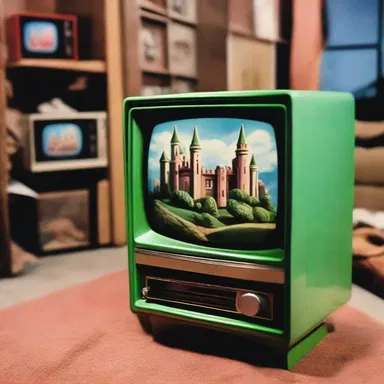 In the magical land of Eldoria, the inhabitants could watch their favorite fantasy series on their color television.