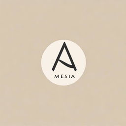 A minimalistic and simple logo design for 'Mehsa', incorporating cues from the sewing and tailoring profession