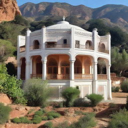 A different style house in Algeria, also valued at one million Algerian Dinar, showcasing unique architectural details while respecting the local environment.