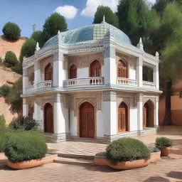 A different style house in Algeria, also valued at one million Algerian Dinar, showcasing unique architectural details while respecting the local environment.